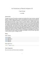 An Introduction to Network Analysis in R